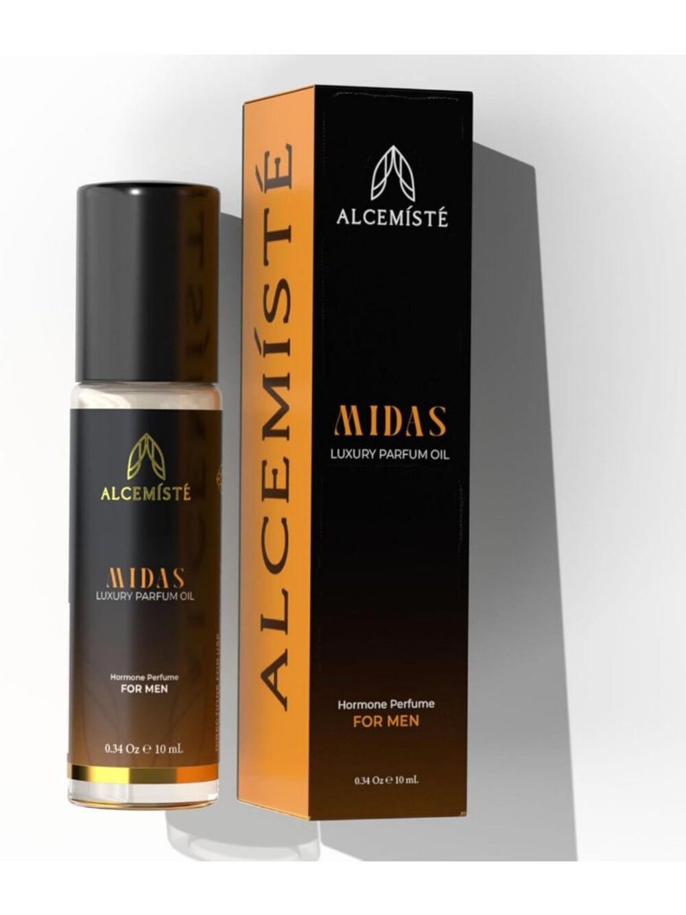 Travel Size Pheromone Cologne for Men - Long-Lasting Oil-Based Perfume, Amber
